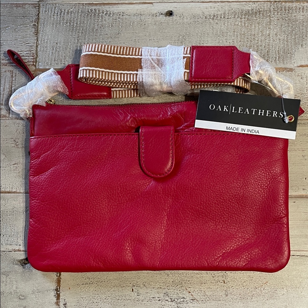 Red Women’s crossbody bag Oak | leathers